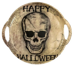 Halloween-Totenkopf-Tablett mit Griffen, 30 cm
