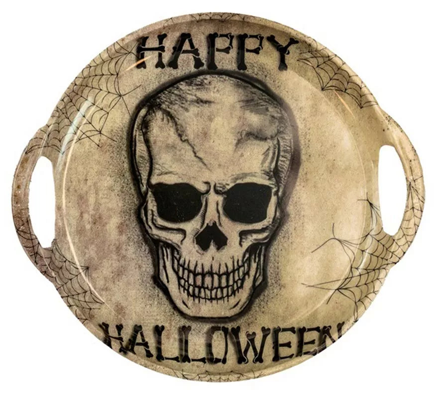 Translation missing: de.Bandeja con Calavera Happy Halloween con Asas de 30 cm