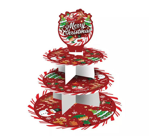 Bandeja Merry Christmas de 3 Pisos de 40x30 cm