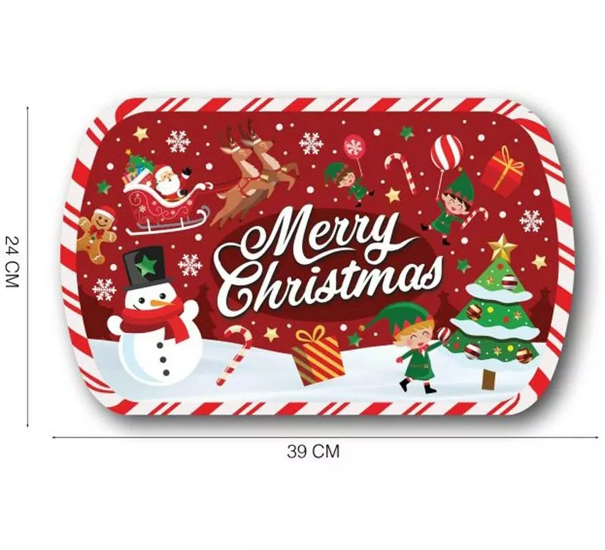 Translation missing: de.Bandeja Merry Christmas de pvc de 39x24 cm