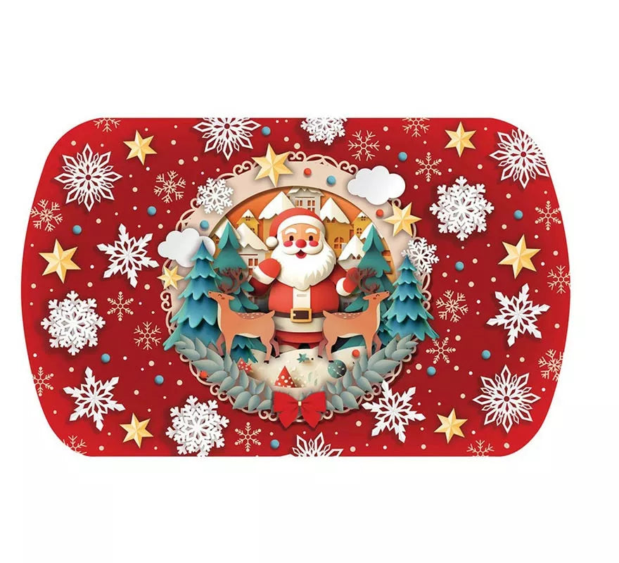 Bandeja Papá Noel de pvc de 39x24 cm
