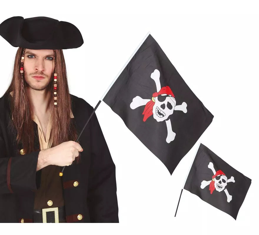 Translation missing: de.Bandera Pirata con Palo de 42X30 cm