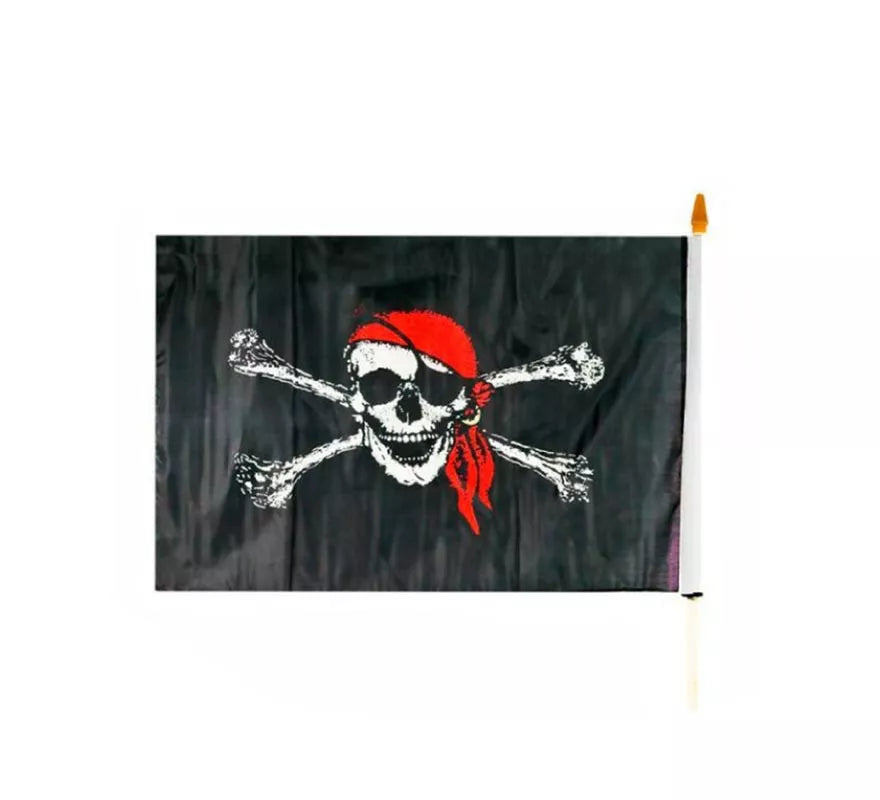 Translation missing: de.Bandera Pirata negra con calavera de 60 cm