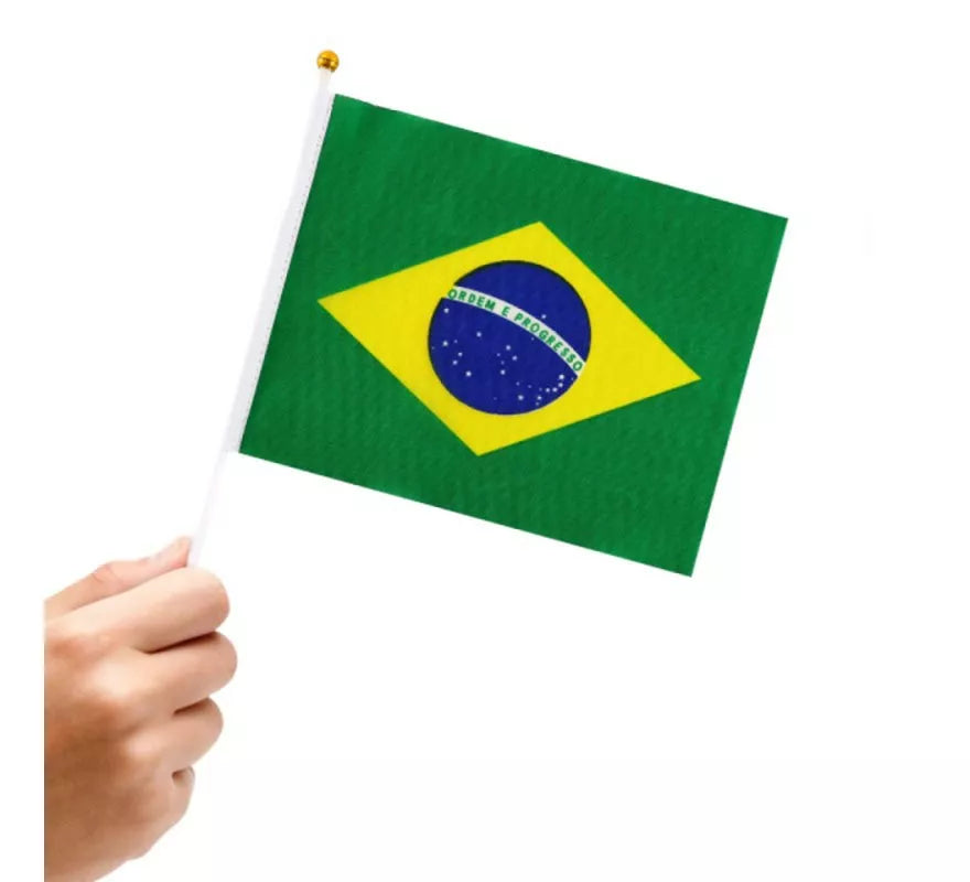 Translation missing: de.Banderín de Brasil con Mango de 14x21 cm