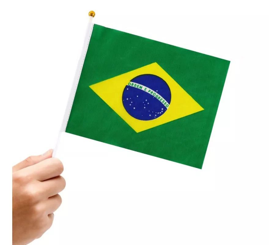 Translation missing: de.Banderín de Brasil con Mango de 20x30 cm