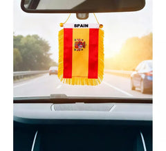 8x12 cm großer Spanien-Wimpel zum Aufhängen