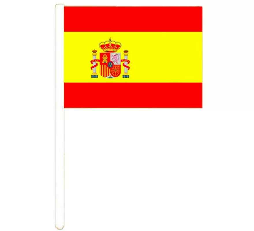 Translation missing: de.Banderín de España con mango de 30x45 cm