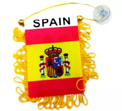 Spanien-Wimpel mit 8x12 cm Saugnapf