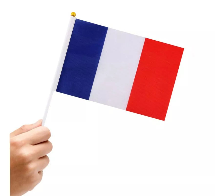 Translation missing: de.Banderín de Francia con Mango de 14x21 cm