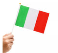 Banderín de Italia con Mango de 14x21 cm
