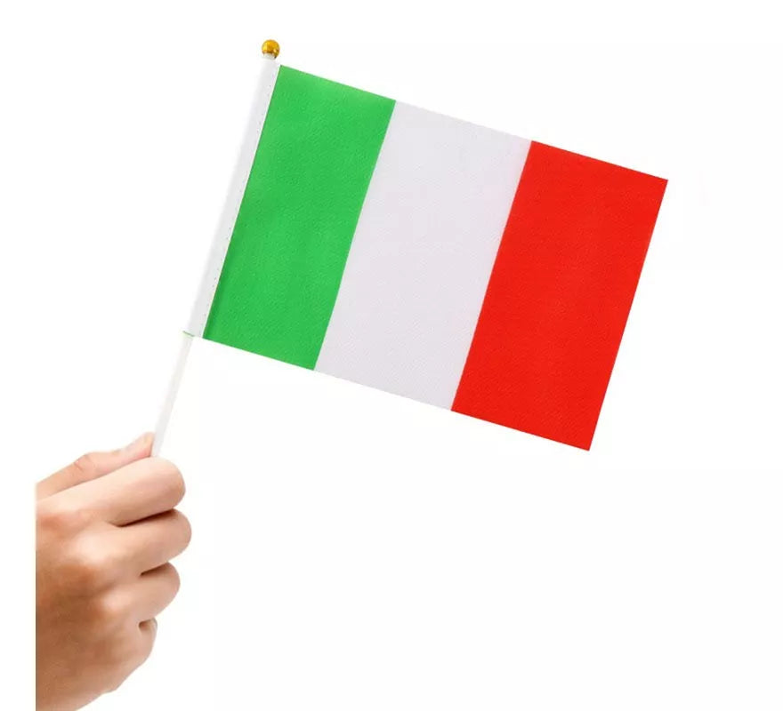 Translation missing: de.Banderín de Italia con Mango de 14x21 cm