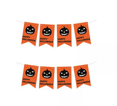 3 m langes Happy-Halloween-Kürbis-Banner