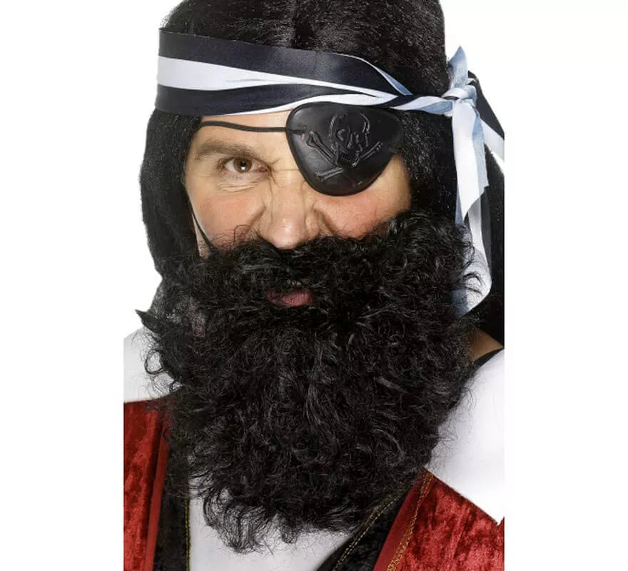 Translation missing: de.Barba y Bigote color Negro de Pirata