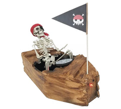 Piratenschiff mit braunem Skelett 31x39,5x18 cm