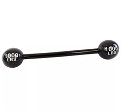Strongman Bar 120 cm schwarze Gewichte