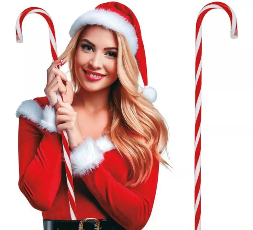 Translation missing: de.Bastón de Navidad imitación Caramelo de plástico de 70 cm