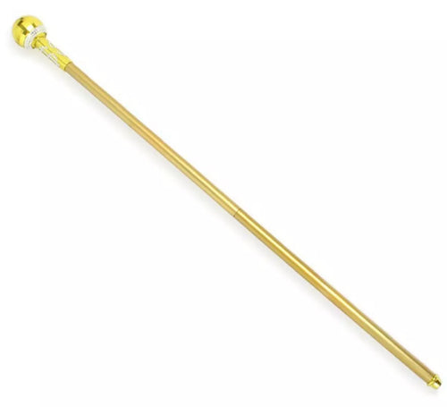 Bastón de Rey dorado con esfera de 94 cm