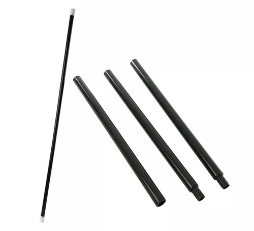 Bastón desmontable 3 piezas negro de 15x43x98 cm