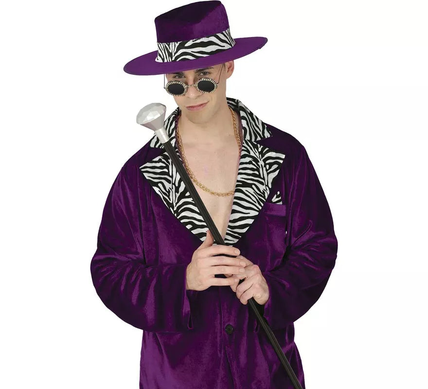 Bastón forma Diamante plateado de 85 cm