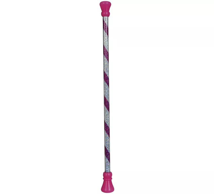 Translation missing: de.Bastón Majorette rosa y blanco de 54 cm