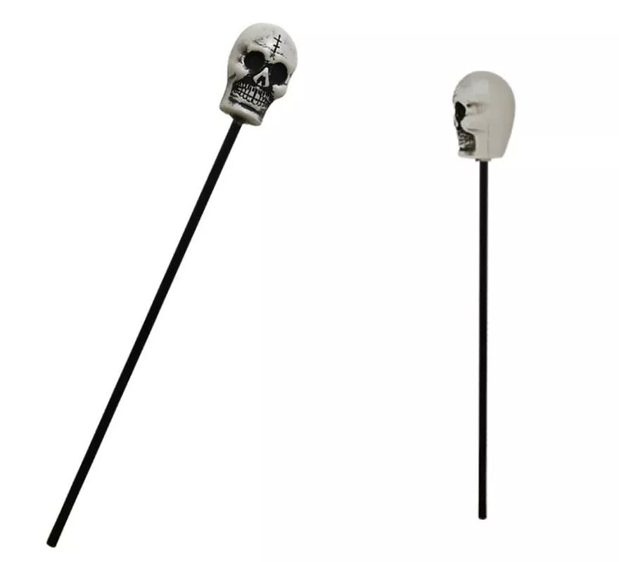 Translation missing: de.Bastón negro de 1,16 mtrs con calavera de 18 cm