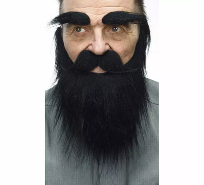 Bigote con Barba y Cejas negro