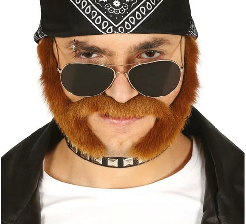 Bigote con Patillas de Rockero