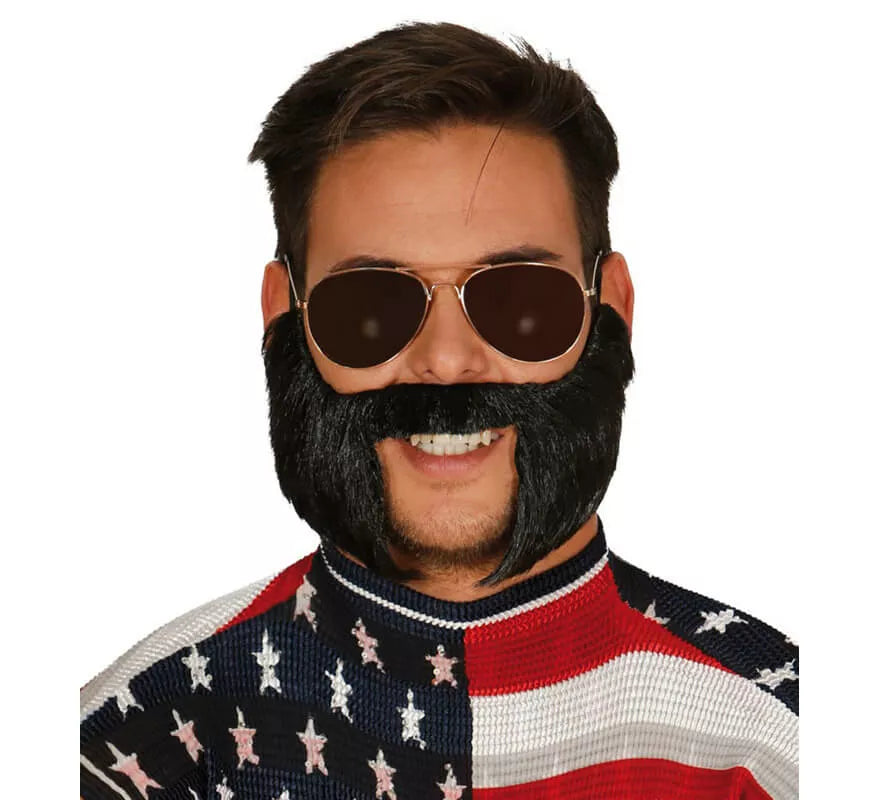 Translation missing: de.Bigote con patillas extra grandes de rockero