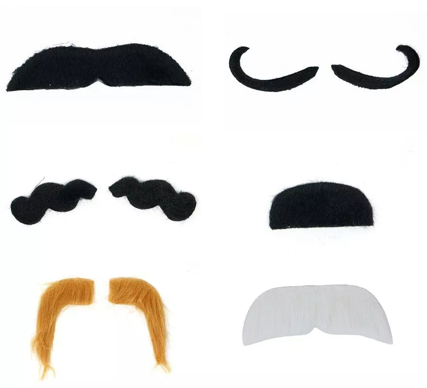Translation missing: de.Blíster con 6 Bigotes Surtidos
