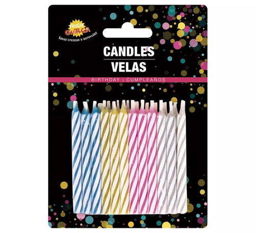 Blister de 24 Velas de Cumpleaños
