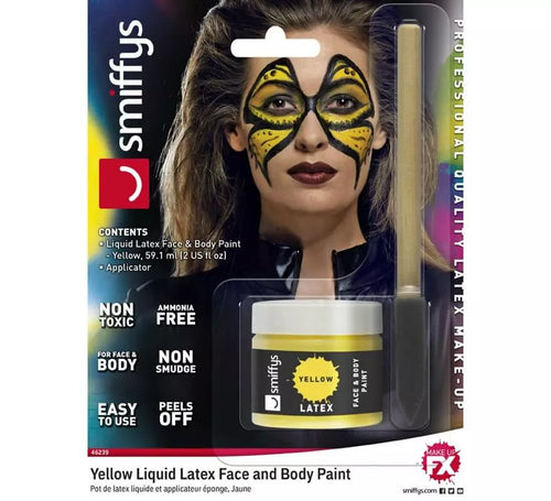 Blister de Látex líquido amarillo fluorescente con aplicador