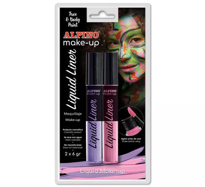 Blíster de Maquillaje Líquido Liner Rosa y Lila (2 unidades de 6 grs)