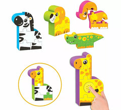Zoo-Figuren - Puzzleblöcke mit Sound