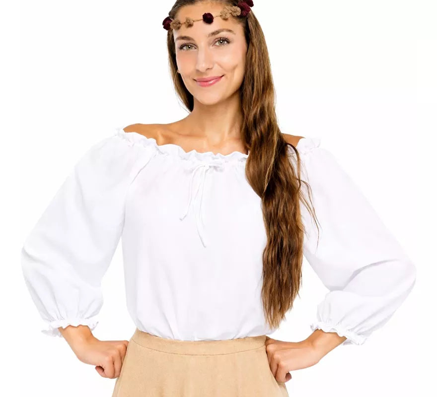 Translation missing: de.Blusa Medieval blanca para mujer