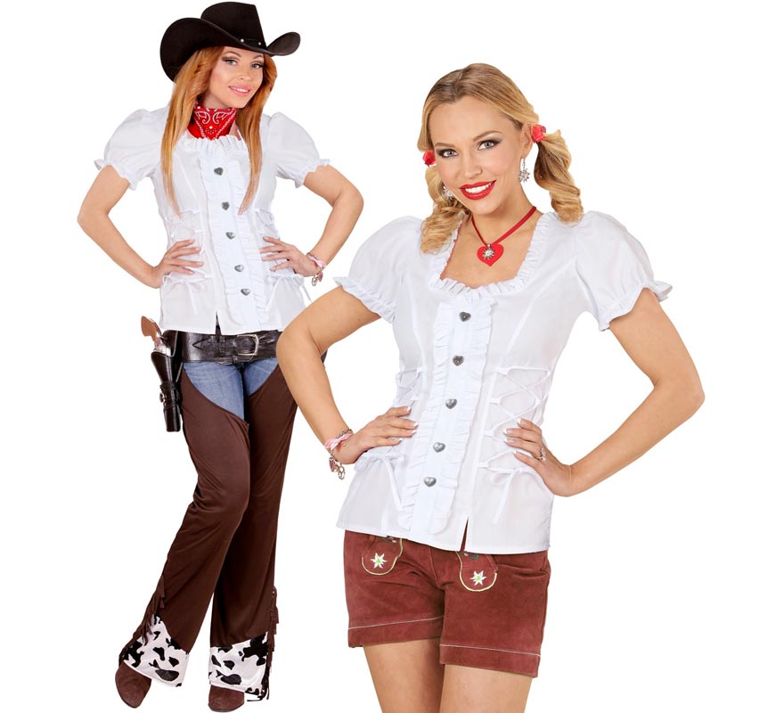 Translation missing: de.Blusa Vaquera o Bávara blanca para mujer