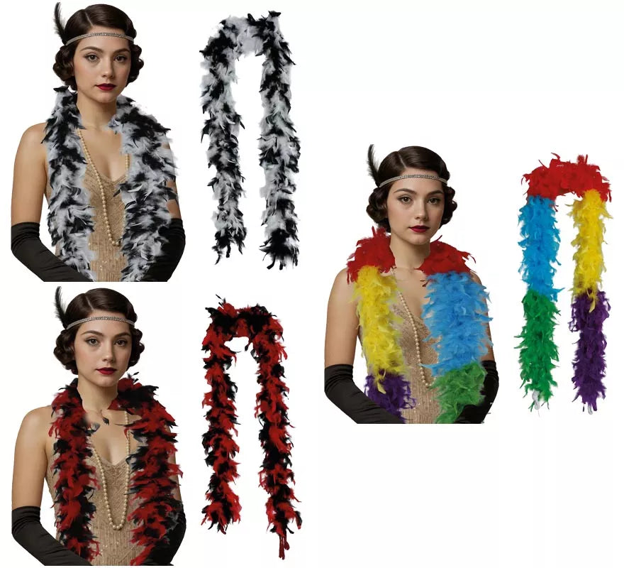 Translation missing: de.Boa de 80 g de plumas en varios colores