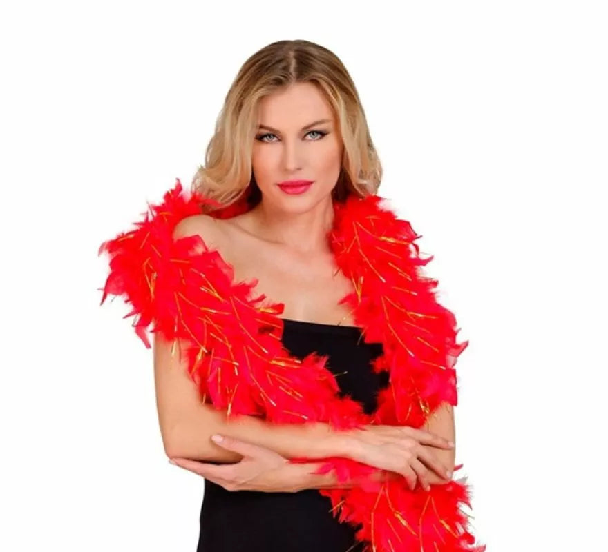 Translation missing: de.Boa de Plumas con espuma dorada de 1,80 m y 50 g en varios colores