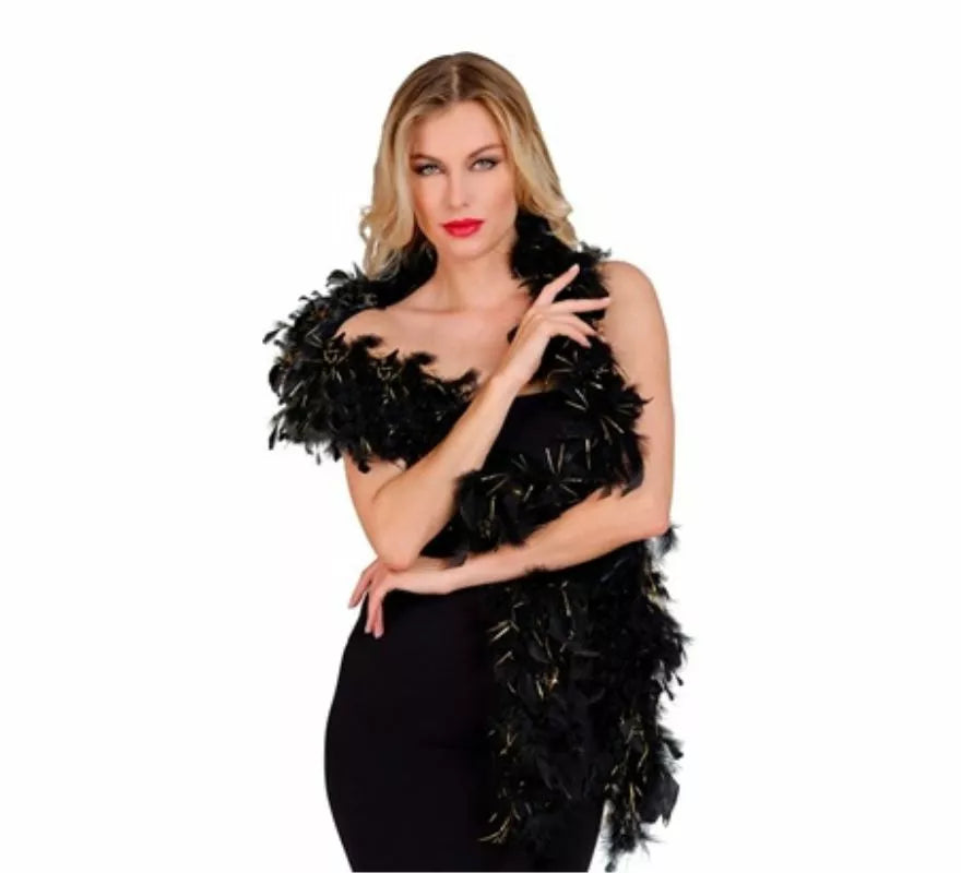 Translation missing: de.Boa de Plumas con espuma dorada de 1,80 m y 50 g en varios colores
