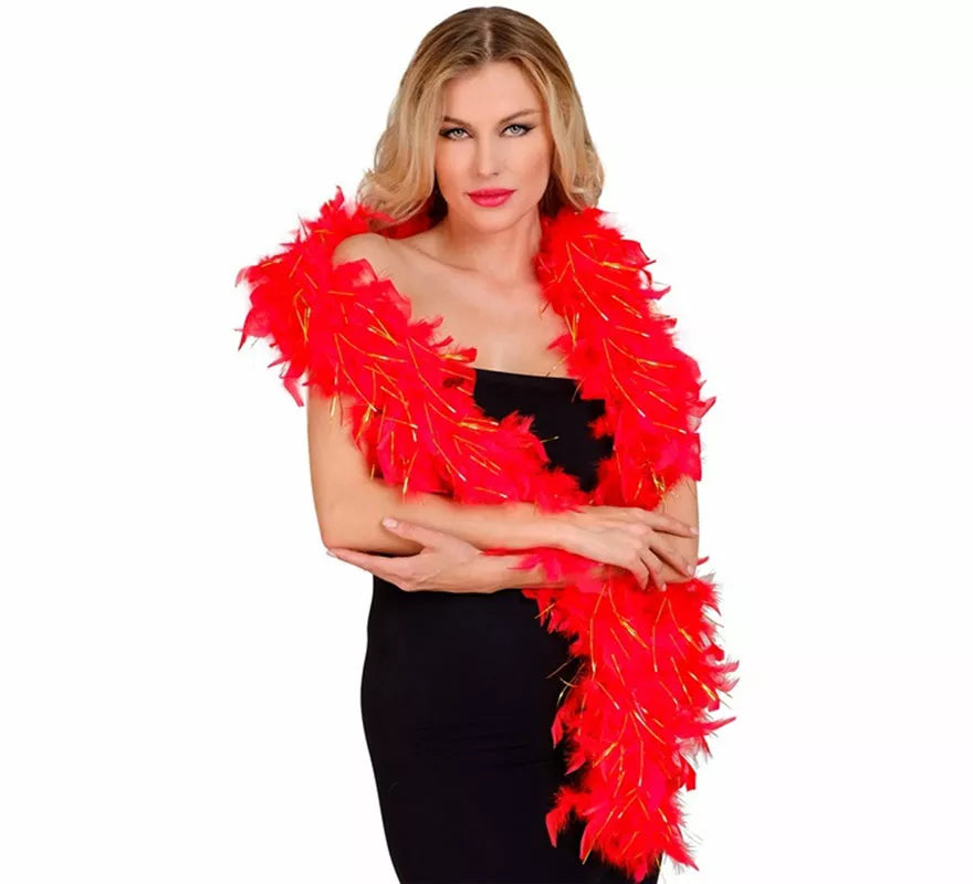 Translation missing: de.Boa de Plumas con Espuma dorada de 1,80 m y 80 g en varios colores