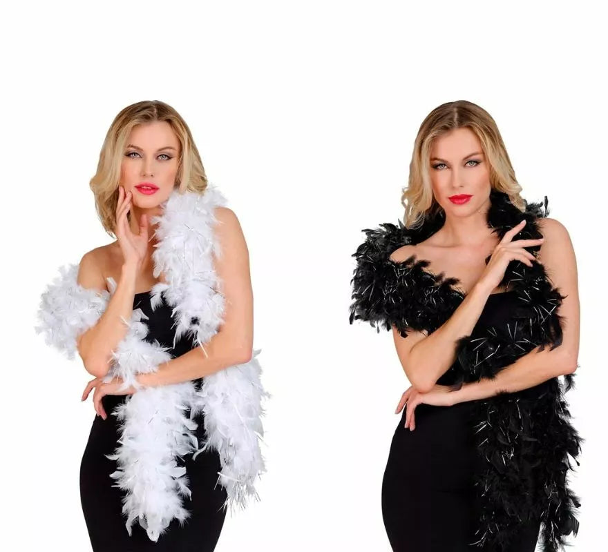 Translation missing: de.Boa de Plumas con espuma plateada de 1,80 m y 50 g en varios colores