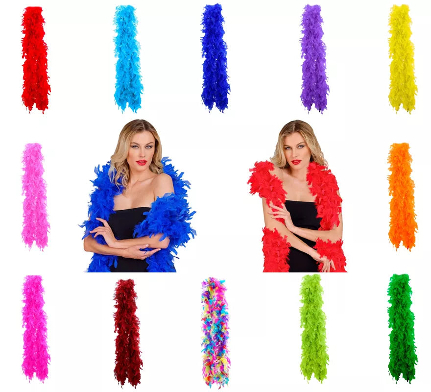 Translation missing: de.Boa de Plumas de 1,80 m y 80 g en varios colores