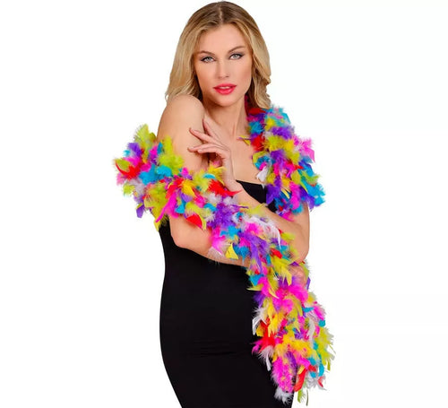 Boa de Plumas multicolor de 1,80 mts