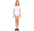 Body o Maillot Ballet blanco manga corta para niña