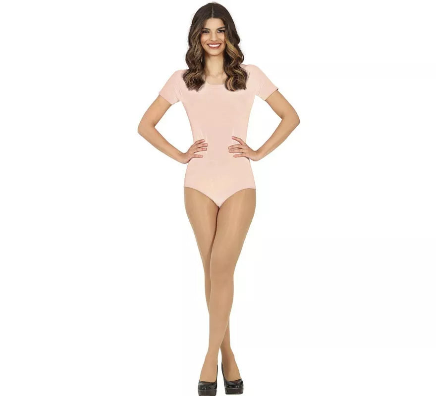 Translation missing: de.Body o Maillot Beige manga corta para mujer