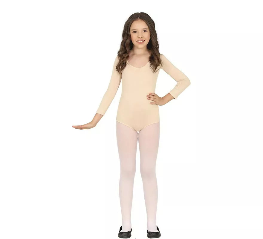 Translation missing: de.Body o Maillot Beige manga larga para niños
