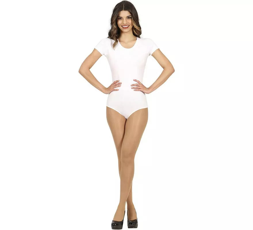 Translation missing: de.Body o Maillot Blanco manga corta para mujer