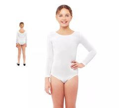 Weißer Langarm -Body oder Jersey für Mädchen