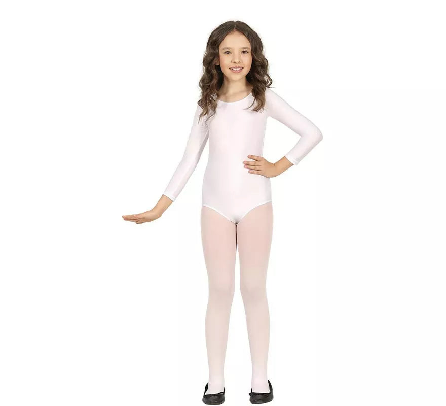 Translation missing: de.Body o Maillot Blanco manga larga para niños