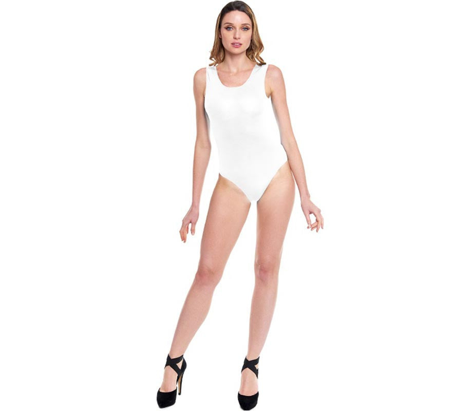 Translation missing: de.Body o Maillot con tirante ancho blanco para mujer