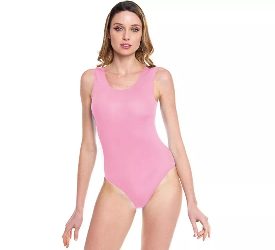 Translation missing: de.Body o Maillot con tirante ancho rosa para mujer
